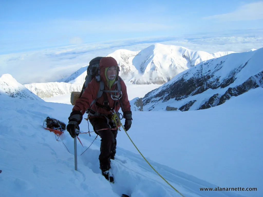 Alan and his sled climbing Denali