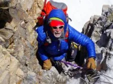 Alan climbing House Chimney on K2