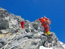Alan climbing Black Pyramid on K2