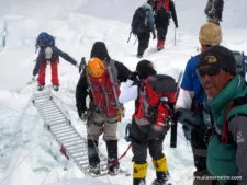 Ladders in Khumbu Icefall